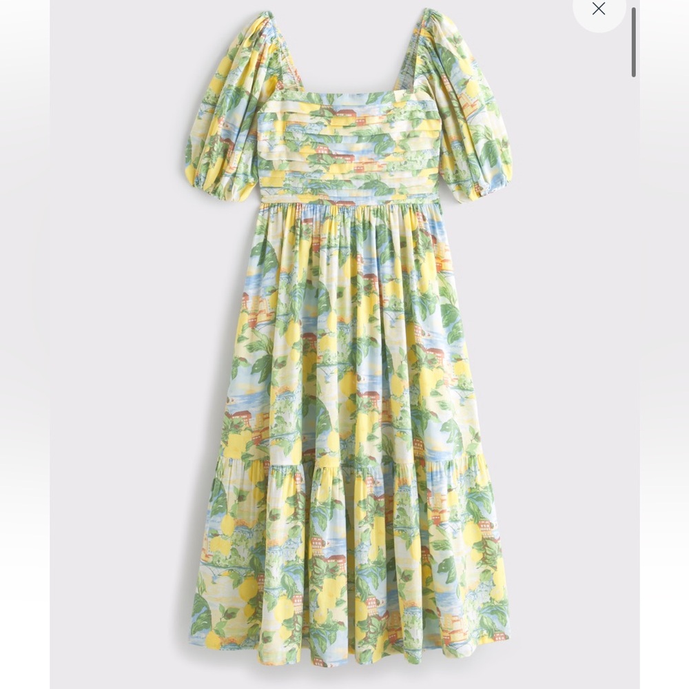Floral Maxi Dress with Puff Sleeves